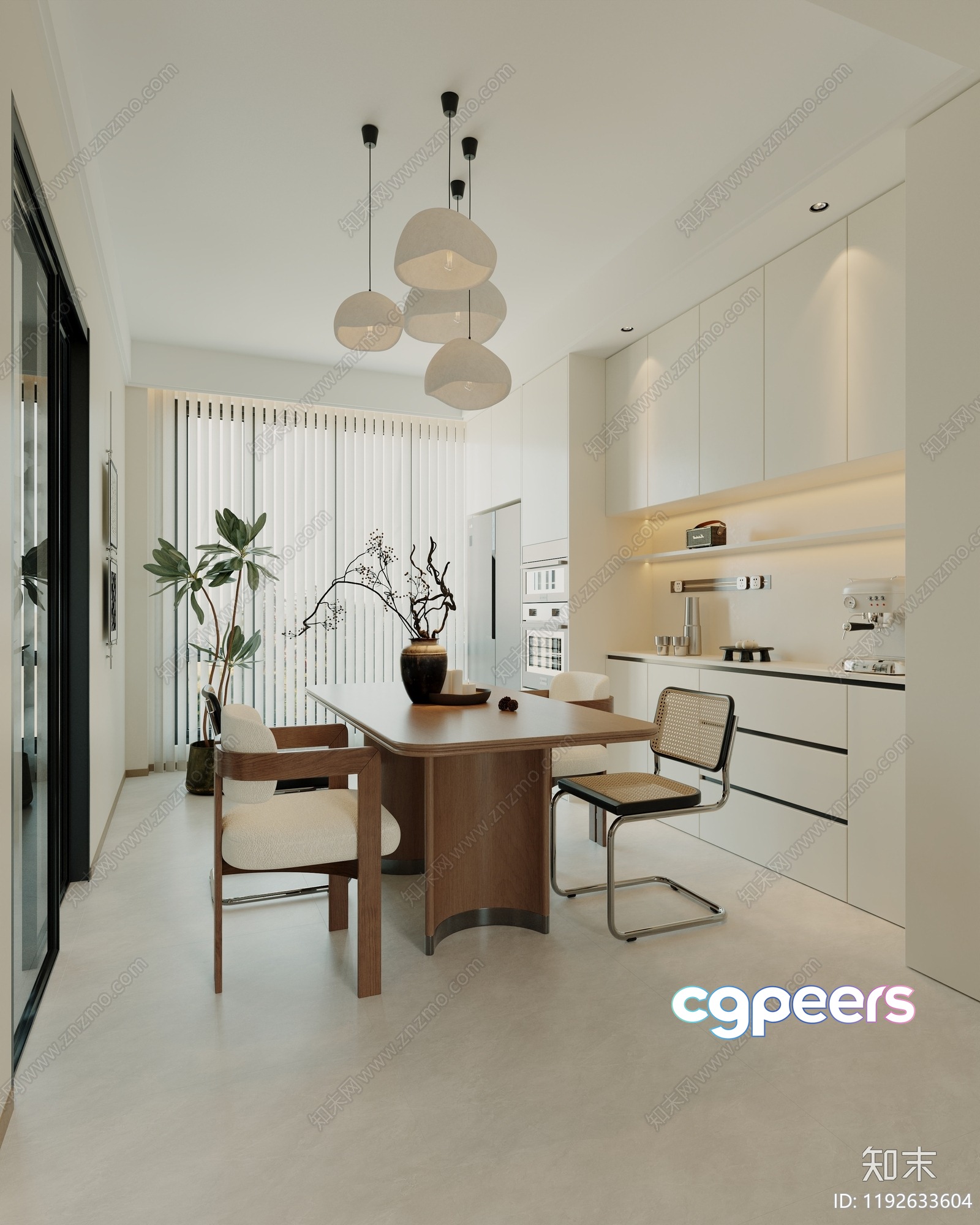Modern Minimalist Kitchen 3D Model - 15552 - CORONA Render Modern Minimalist Kitchen 3D Model - 15552 - CORONA Render