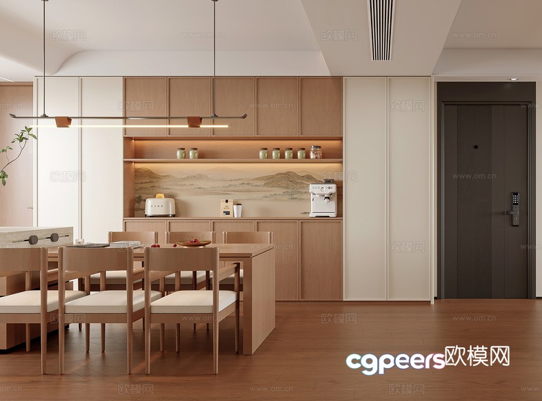 Modern Kitchen 3D Model - 14809 - CORONA Render Modern Kitchen 3D Model - 14809 - CORONA Render
