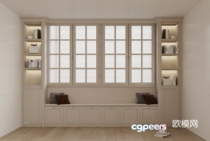 Cozy Reading Nook 3D Model - 4043 - VRAY Render