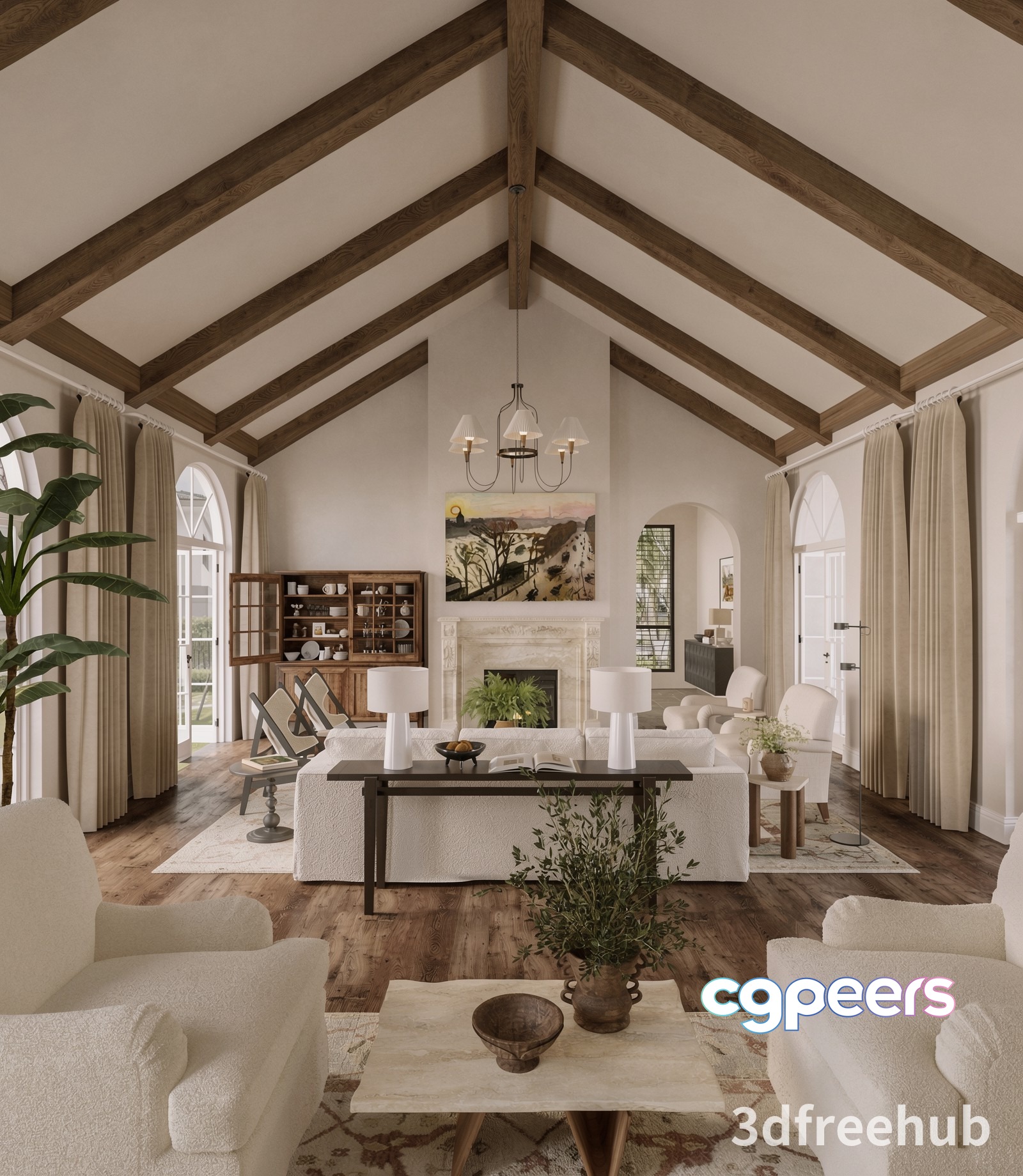 Modern Living Room 3D Model - 21496 - VRAY Render Modern Living Room 3D Model - 21496 - VRAY Render