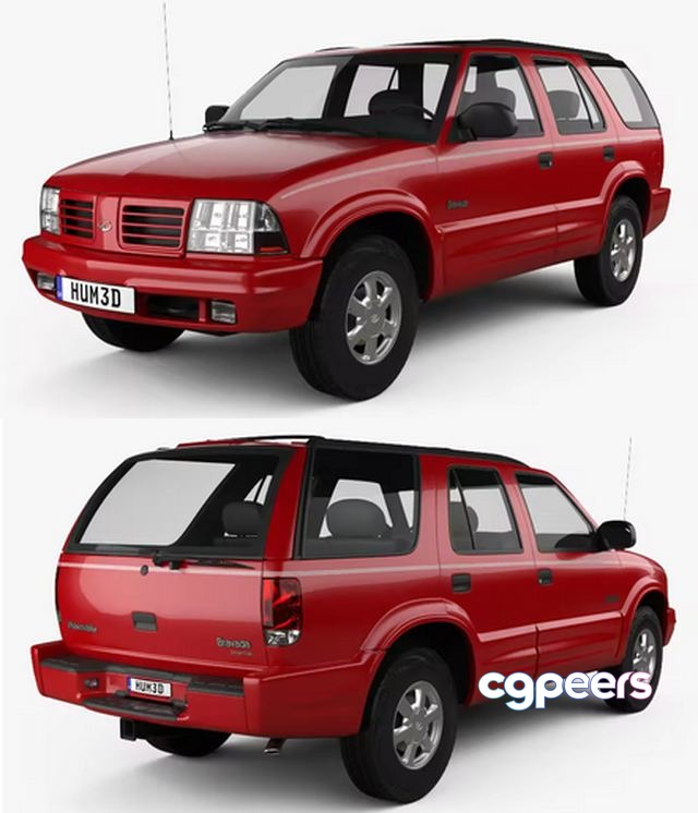 3D Game Assets - Oldsmobile Bravada 1998 3D Game Assets - Oldsmobile Bravada 1998