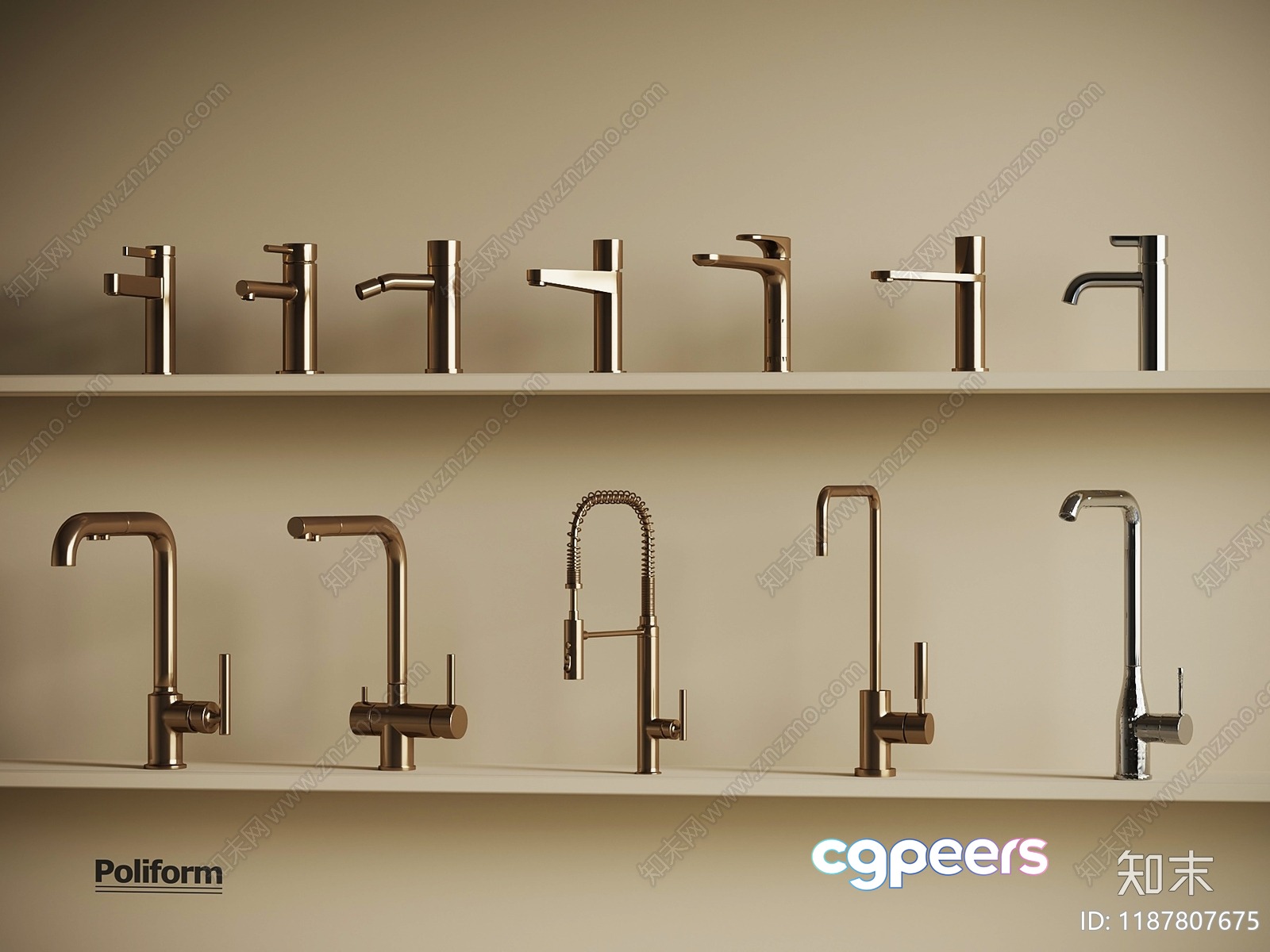 Modern Kitchen Faucets 3D Model - 8310 - VRAY Render Modern Kitchen Faucets 3D Model - 8310 - VRAY Render