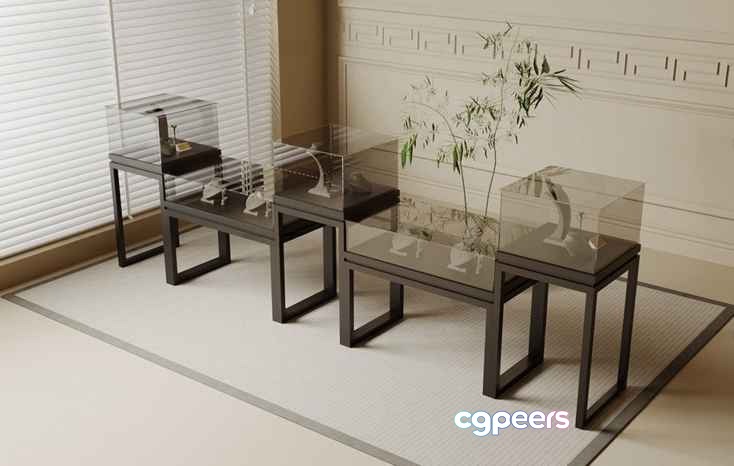 Modern Glass Tables 3D Model - 11638 - CORONA Render Modern Glass Tables 3D Model - 11638 - CORONA Render