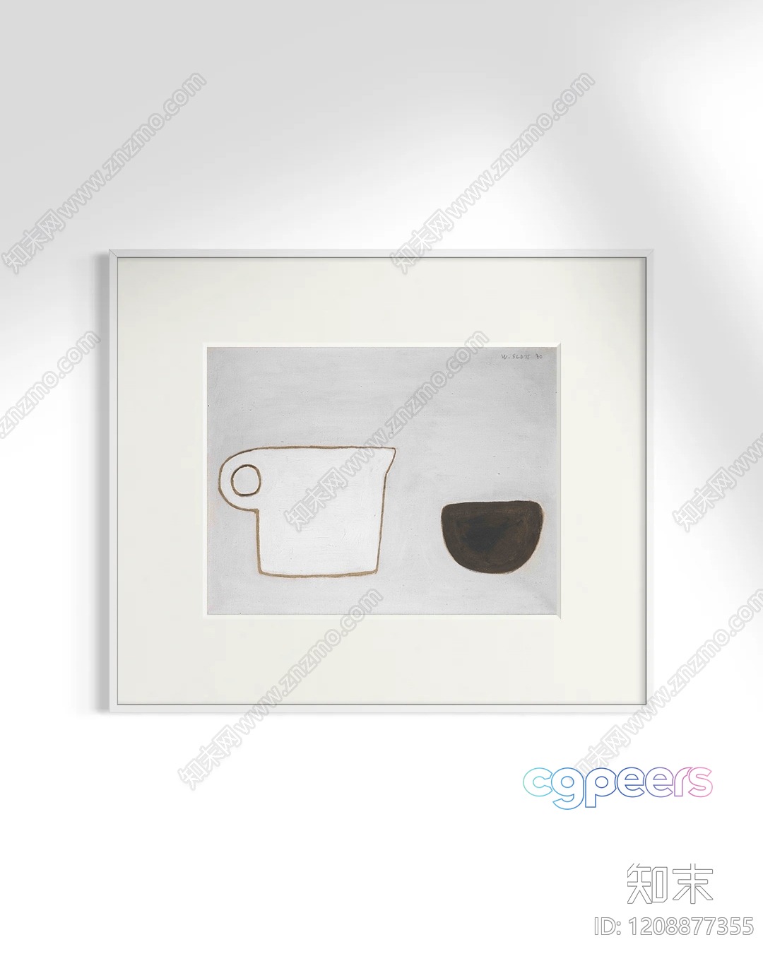 A Framed Abstract Art Piece 3D Model - 7698 - VRAY Render A Framed Abstract Art Piece 3D Model - 7698 - VRAY Render