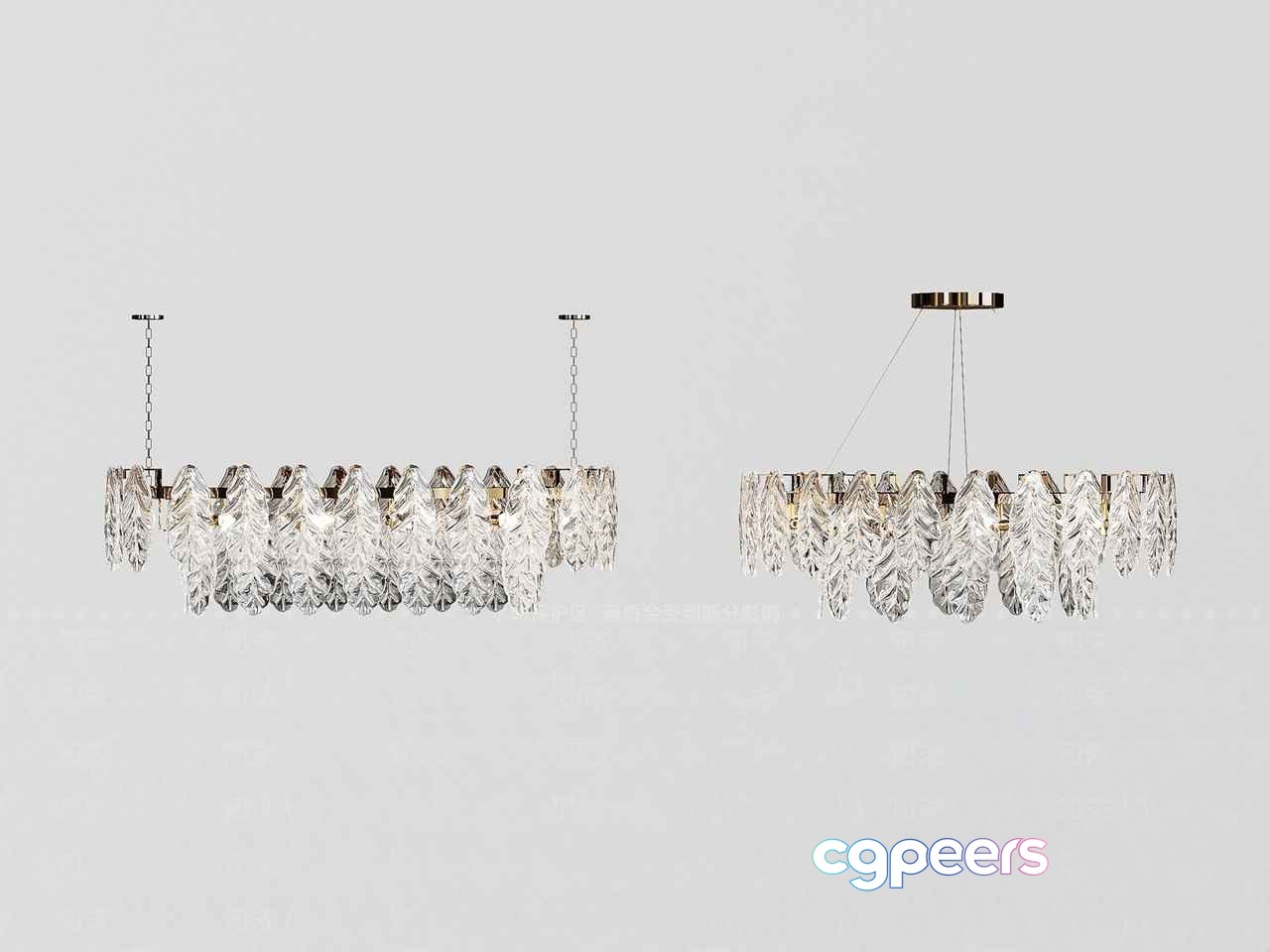 Gold Light Fixture 3D Model - 4324 - VRAY Render