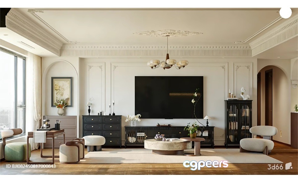 Modern Living Room 3D Model - 8330 - VRAY Render Modern Living Room 3D Model - 8330 - VRAY Render
