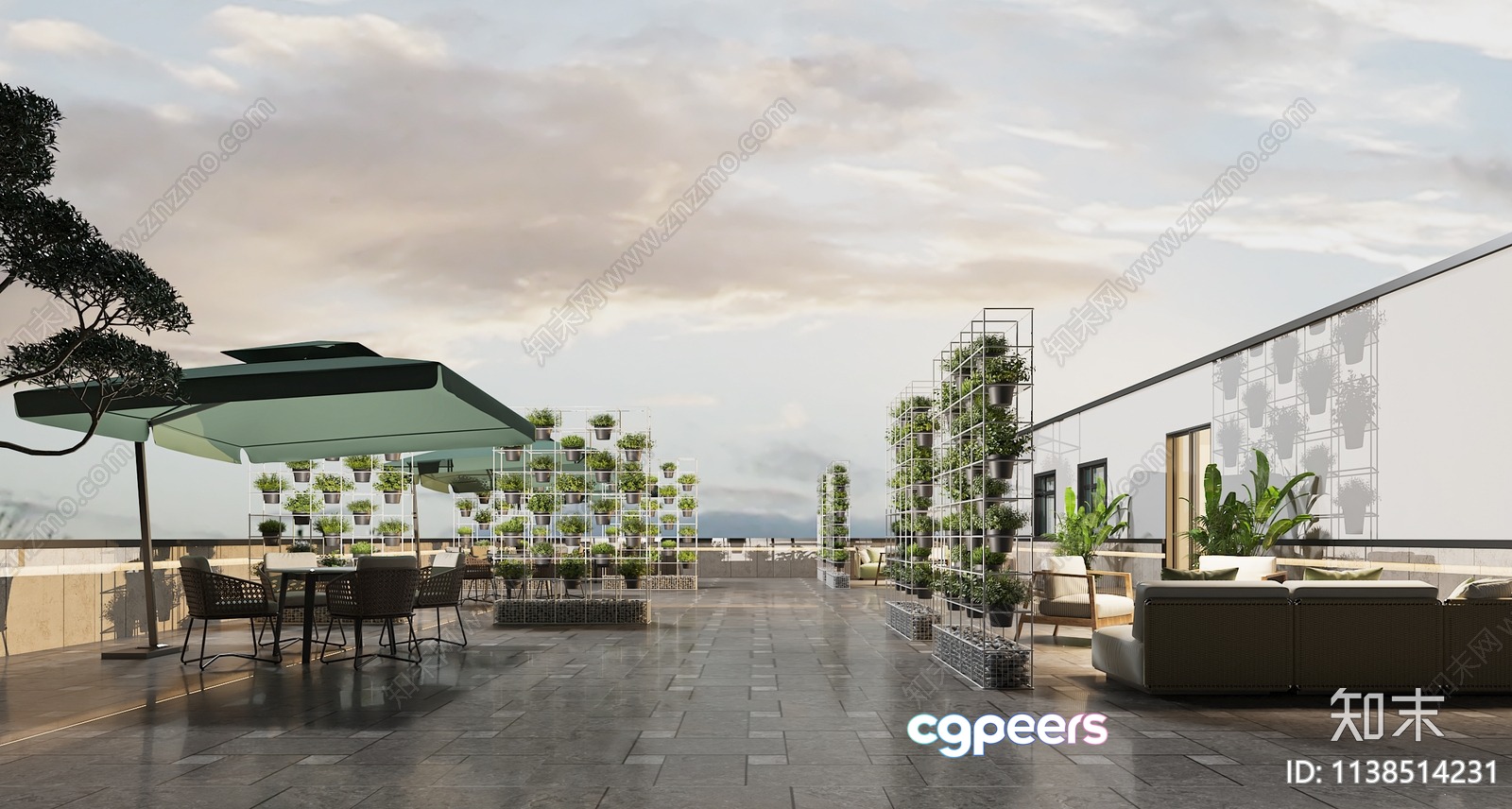 Modern Outdoor Space 3D Model - 20691 - VRAY Render Modern Outdoor Space 3D Model - 20691 - VRAY Render
