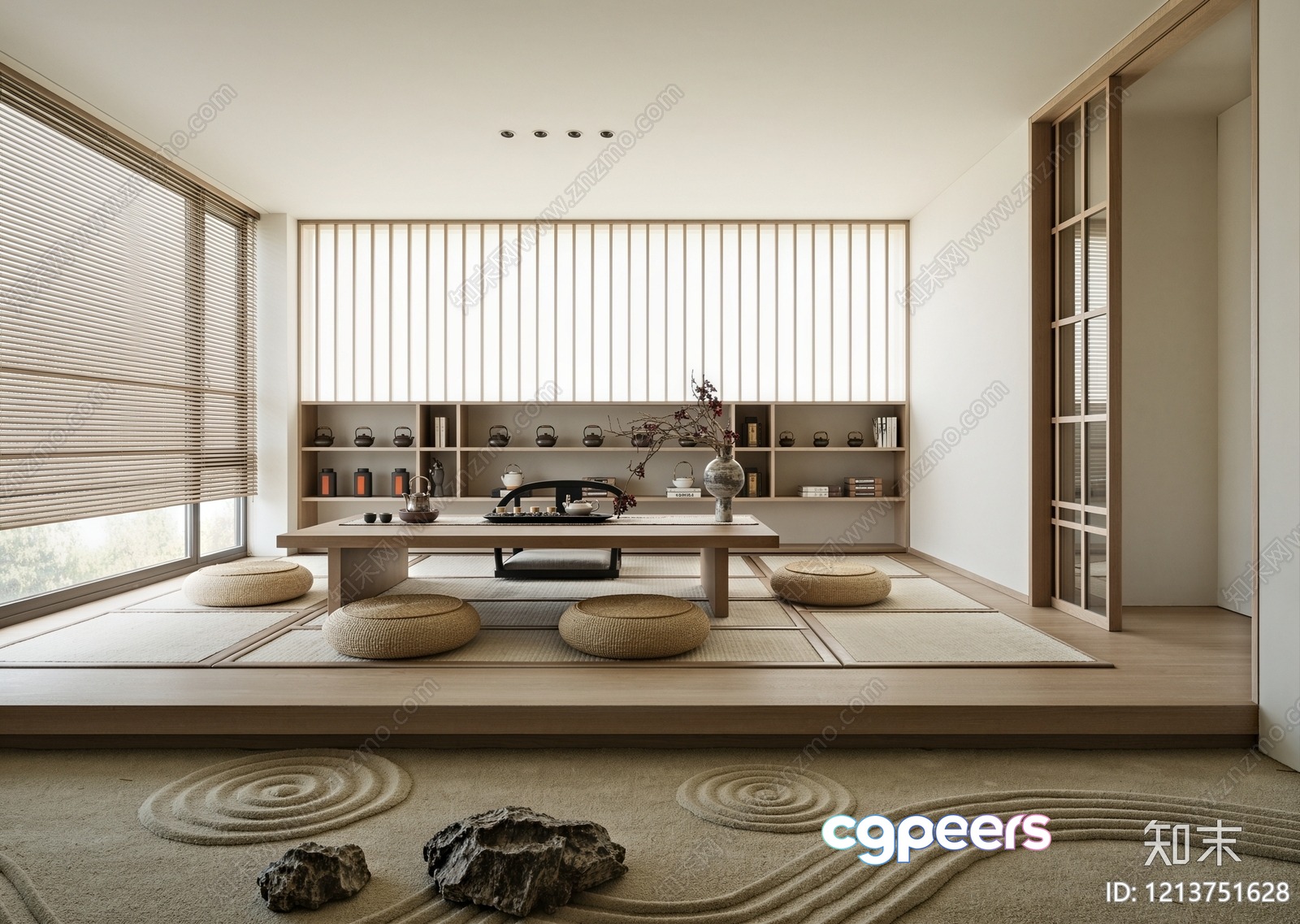 Japanese Living Room 3D Model - 17557 - VRAY Render