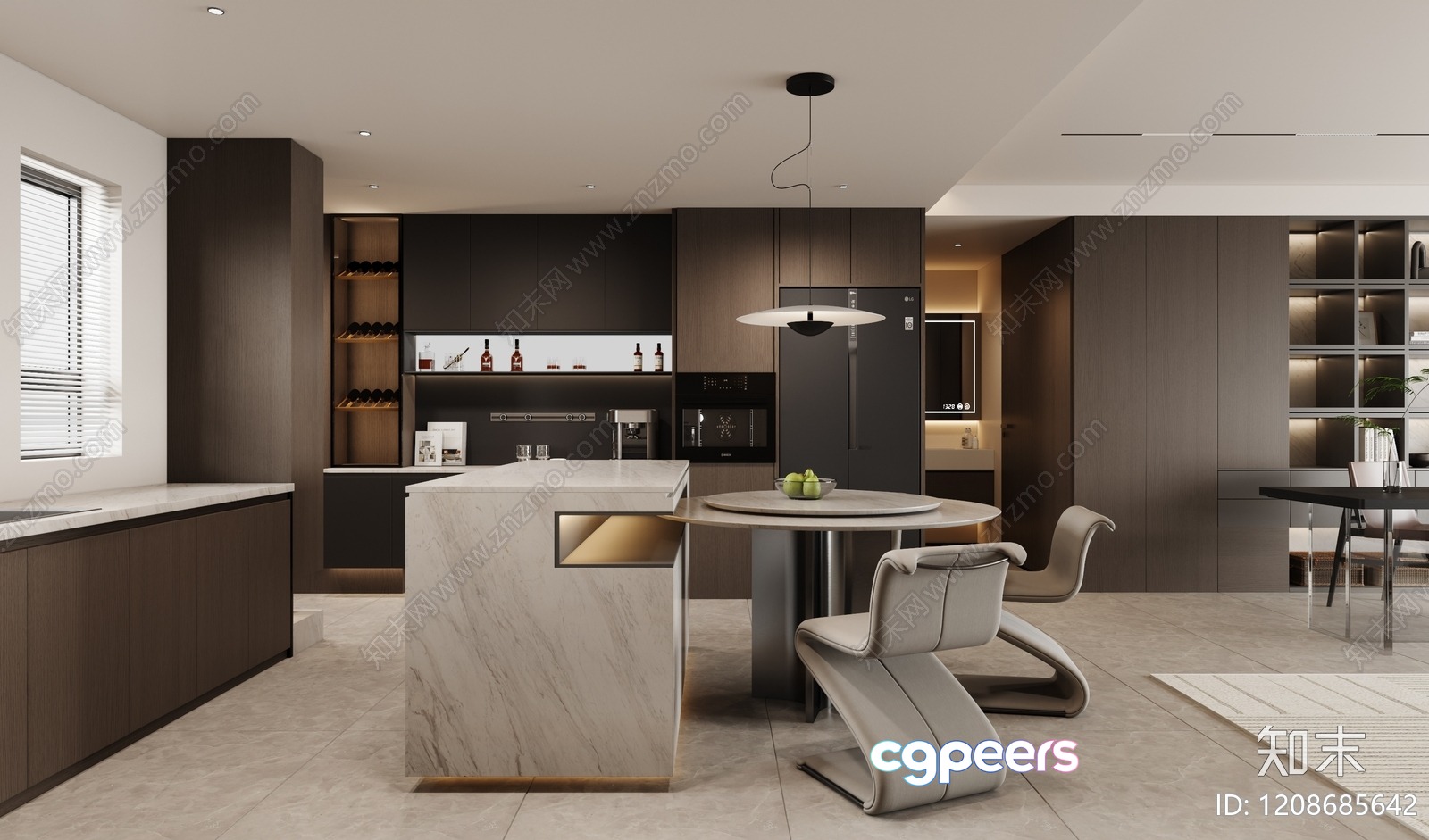 Modern Kitchen 3D Model - 8439 - CORONA Render