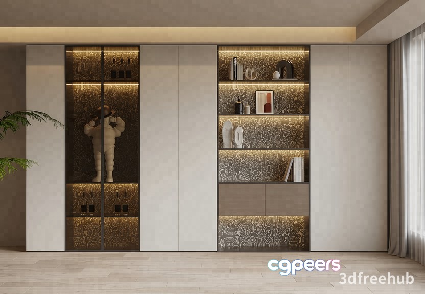 Modern Sliding Closet 3D Model - 21546 - VRAY Render