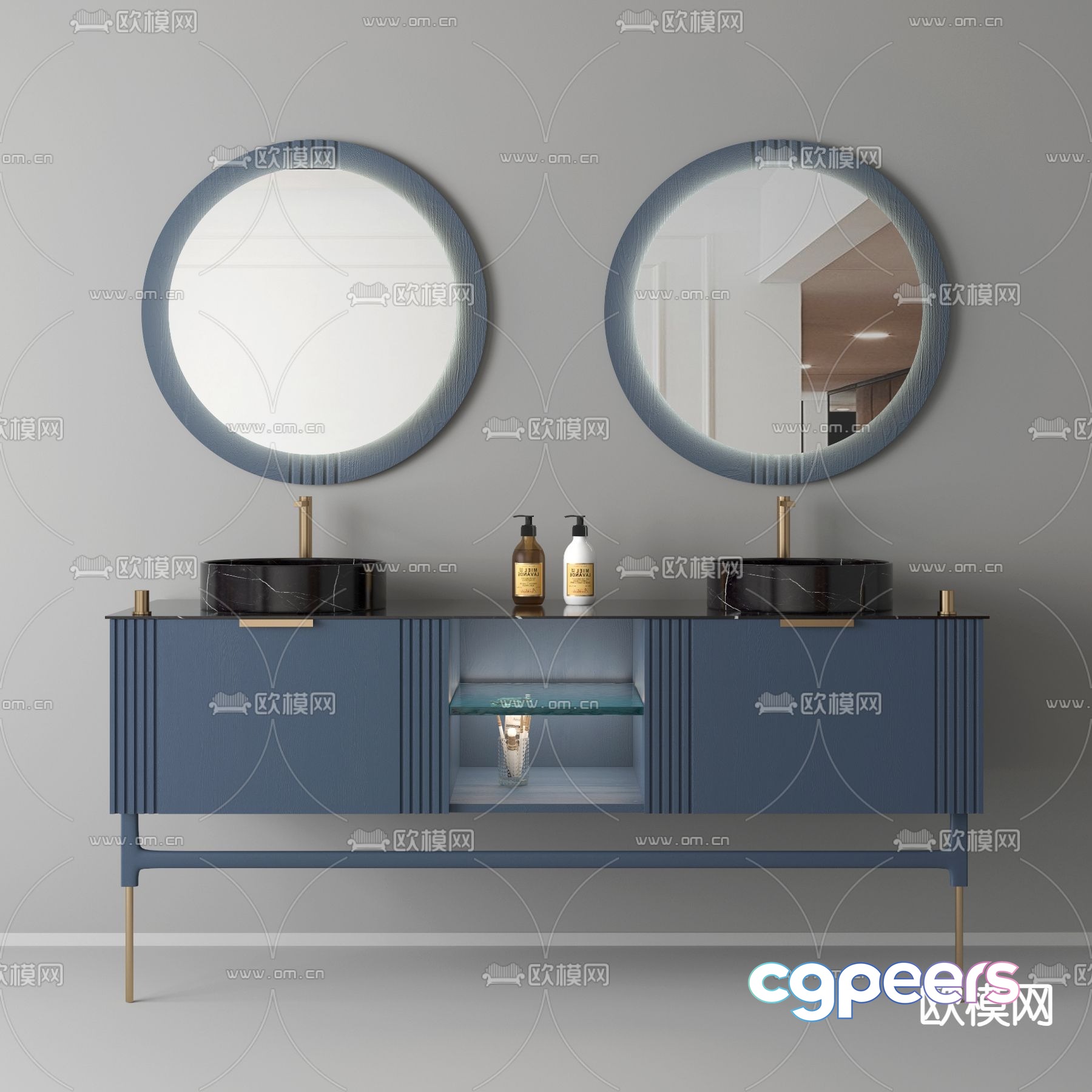 Modern Bathroom Vanity 3D Model - 20110 - VRAY Render
