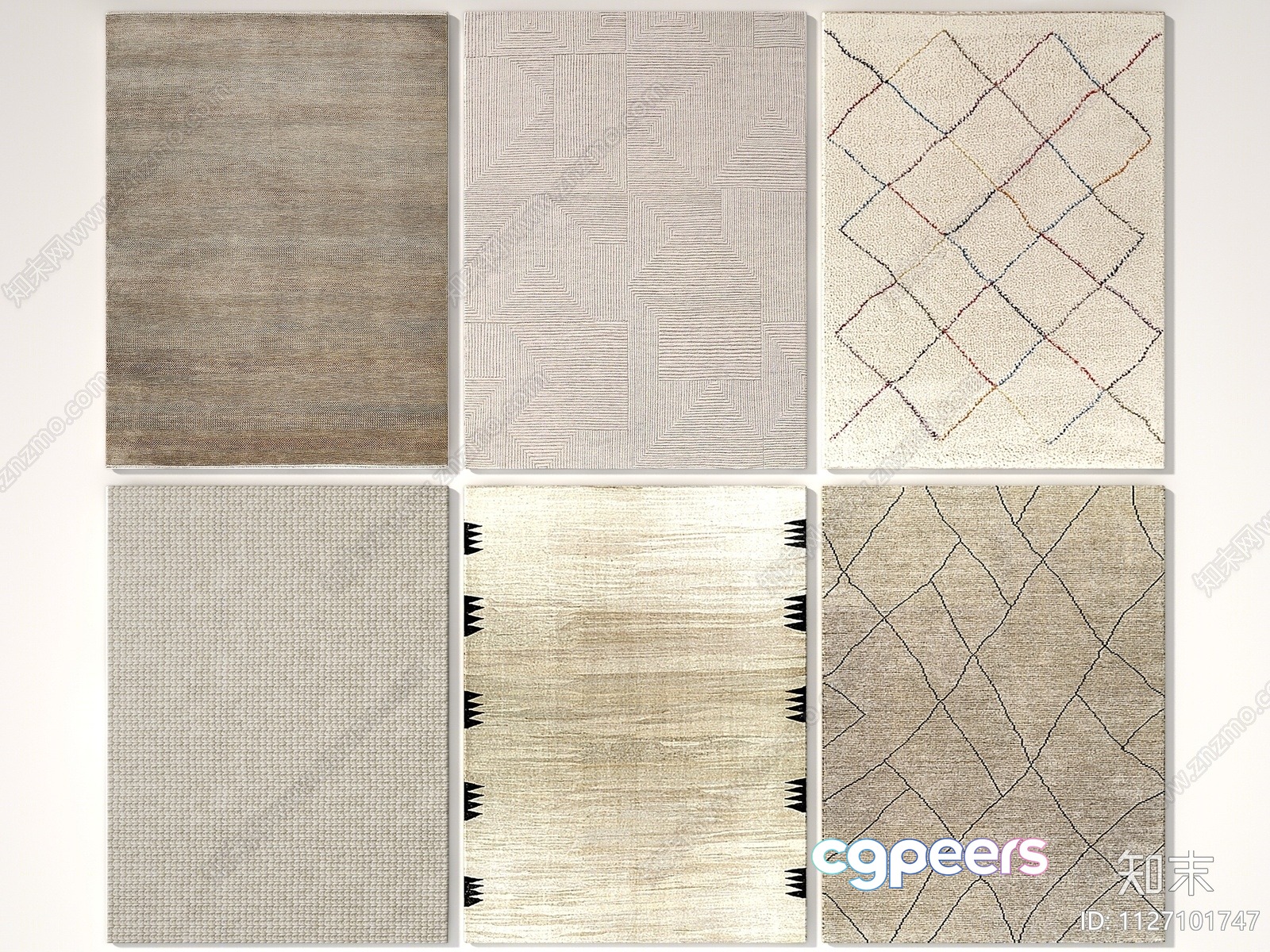 Rugs With Various Patterns And Colors 3D Model - 22531 - VRAY Render
