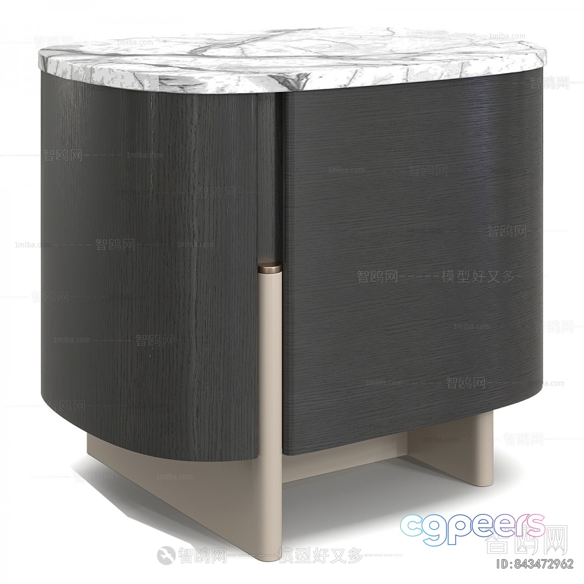 Modern Gray And White Table 3D Model - 14254 - VRAY Render