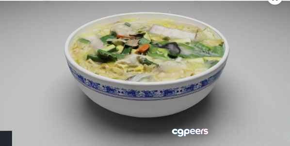 A Bowl Of Soup 3D Model - 16551 - VRAY Render