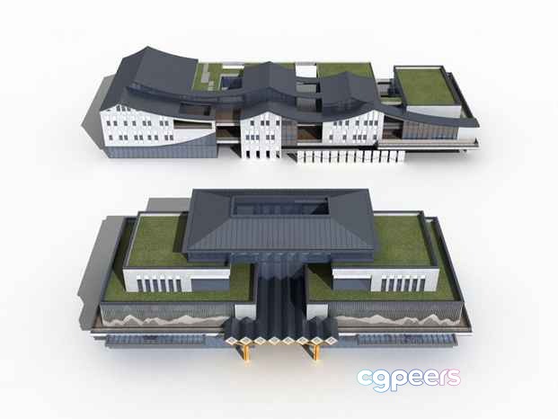 A 3D Rendering Of A Building 3D Model - 4239 - VRAY Render A 3D Rendering Of A Building 3D Model - 4239 - VRAY Render
