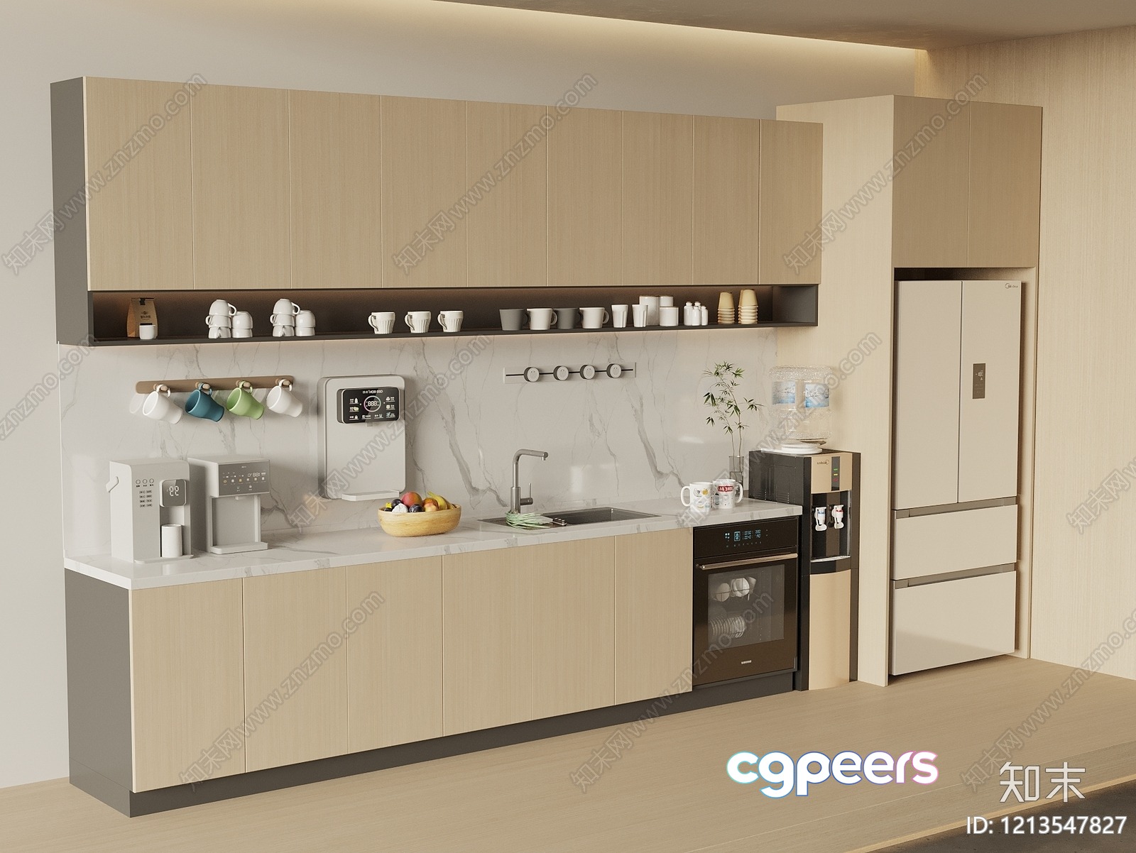 Modern Kitchen Design 3D Model - 6196 - VRAY Render Modern Kitchen Design 3D Model - 6196 - VRAY Render
