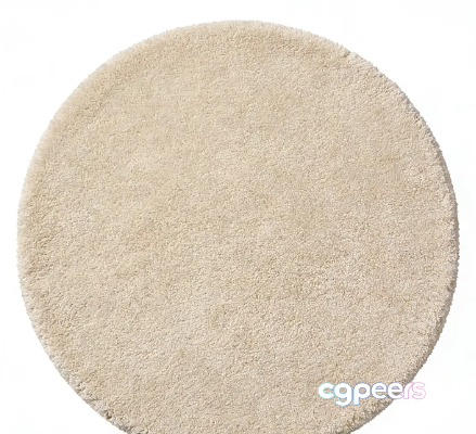 A Circular Beige Rug 3D Model - 17320 - VRAY Render