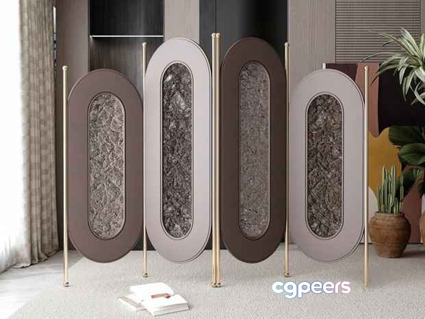 Modern Room Divider 3D Model - 15125 - VRAY Render Modern Room Divider 3D Model - 15125 - VRAY Render