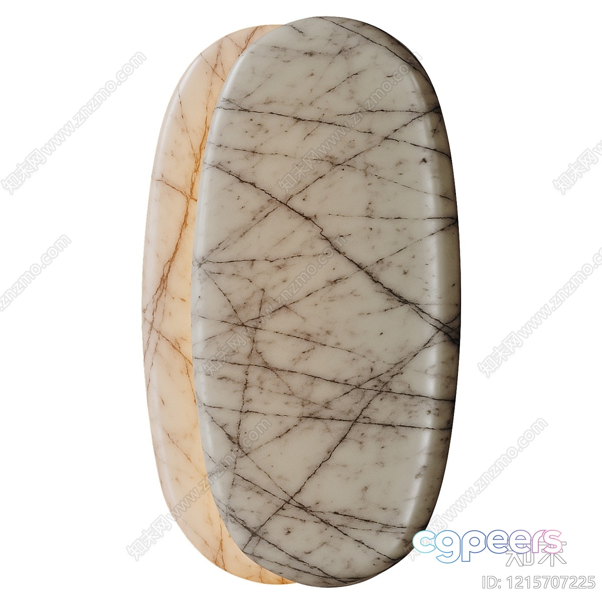 A Beige Marble Object 3D Model - 13765 - VRAY Render