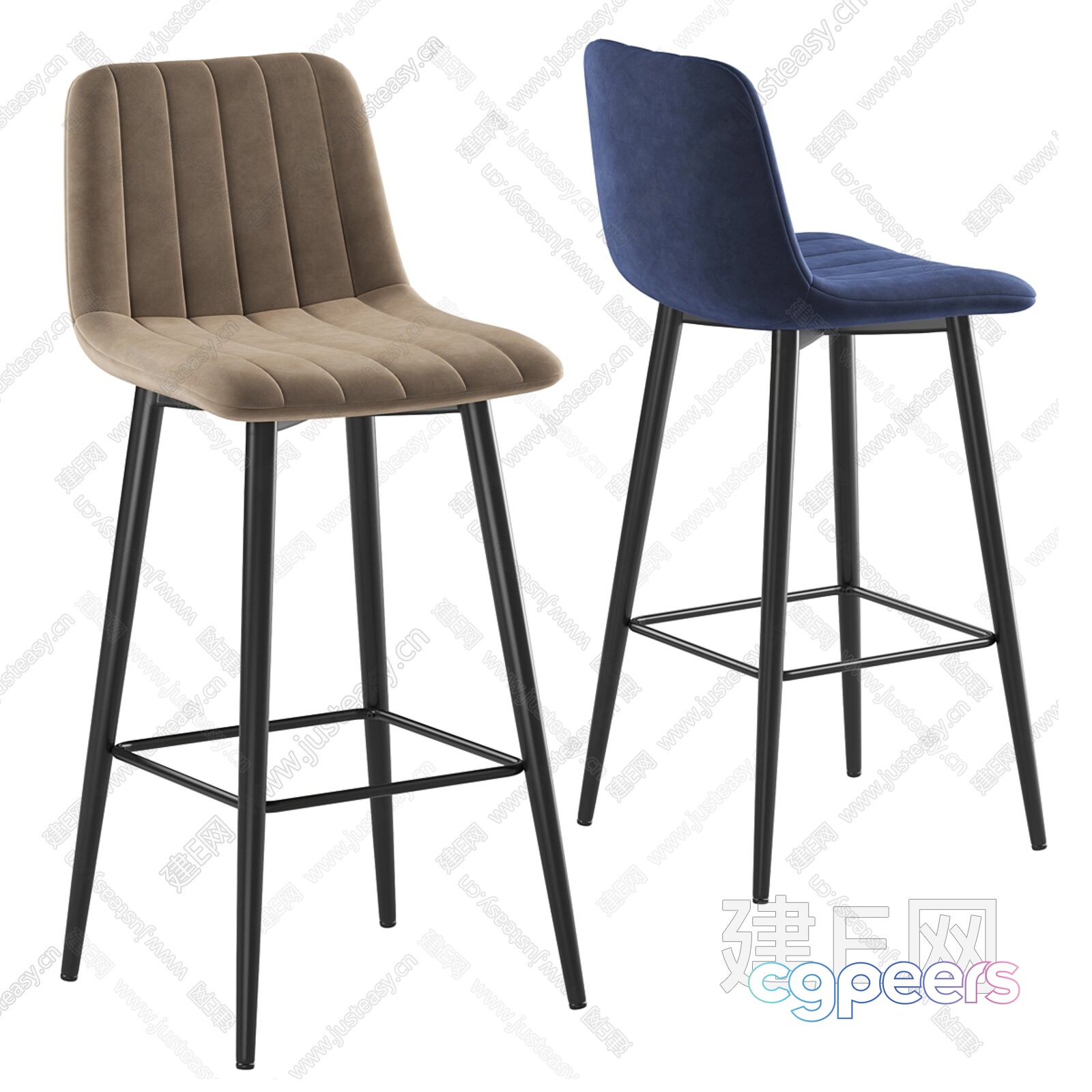 Modern Bar Stools 3D Model - 16486 - VRAY Render