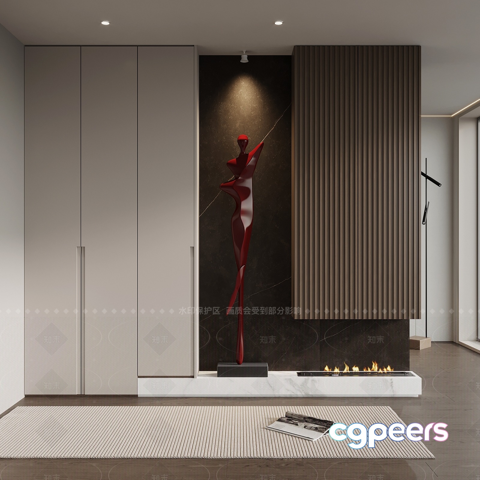 Modern Living Room 3D Model - 17191 - VRAY Render Modern Living Room 3D Model - 17191 - VRAY Render