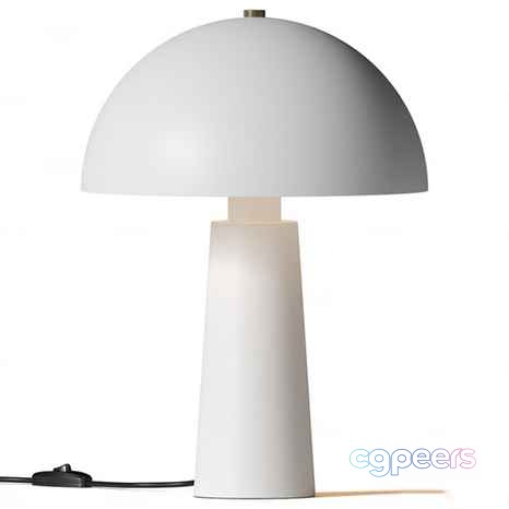 White Table Lamp 3D Model - 1505 - VRAY Render