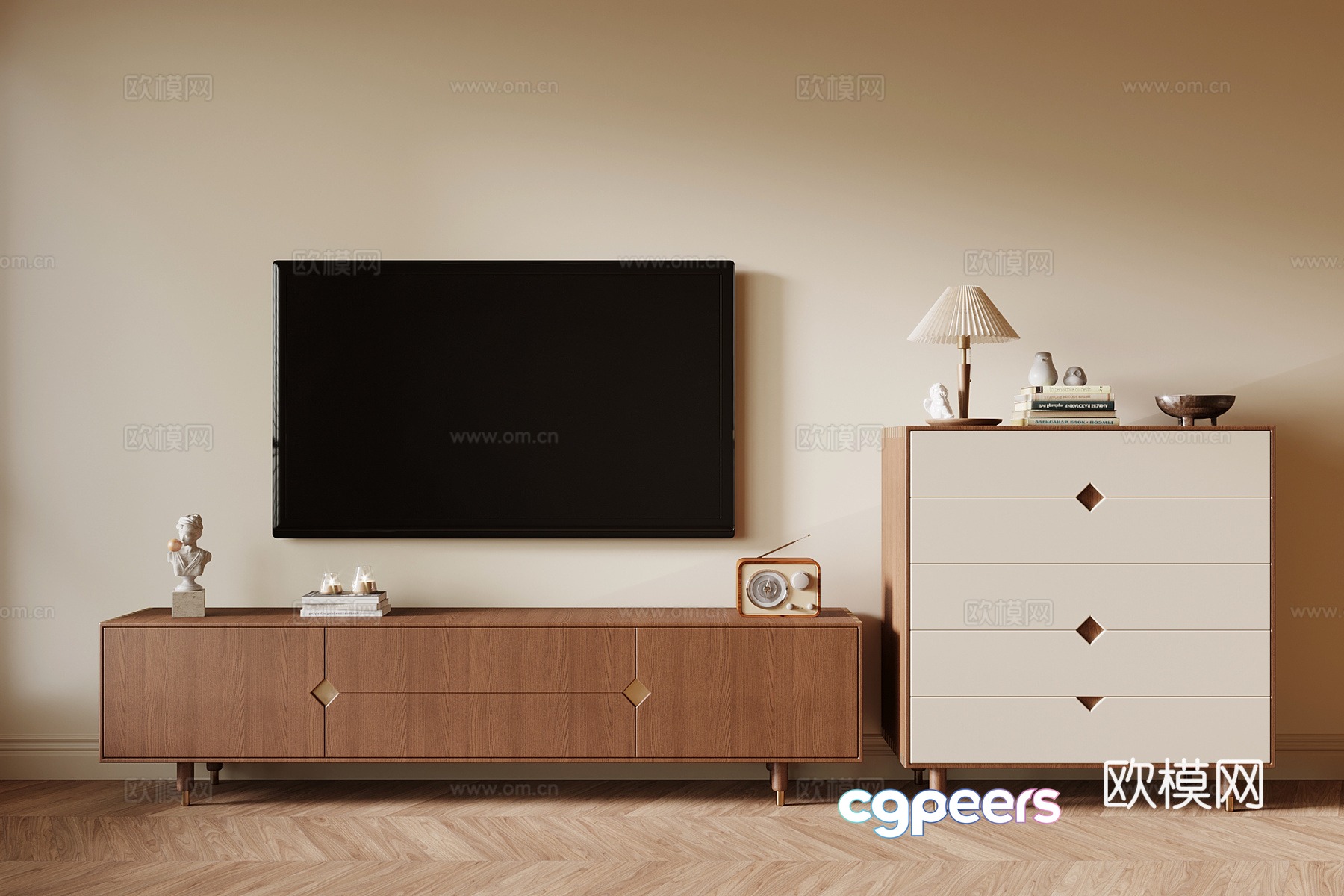 Modern Living Room 3D Model - 15916 - VRAY Render