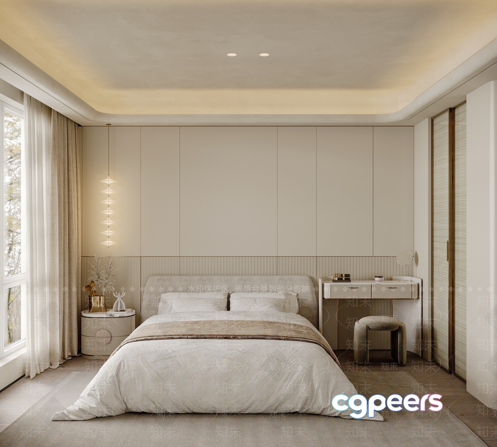 Cozy Modern Bedroom 3D Model - 16867 - CORONA Render Cozy Modern Bedroom 3D Model - 16867 - CORONA Render