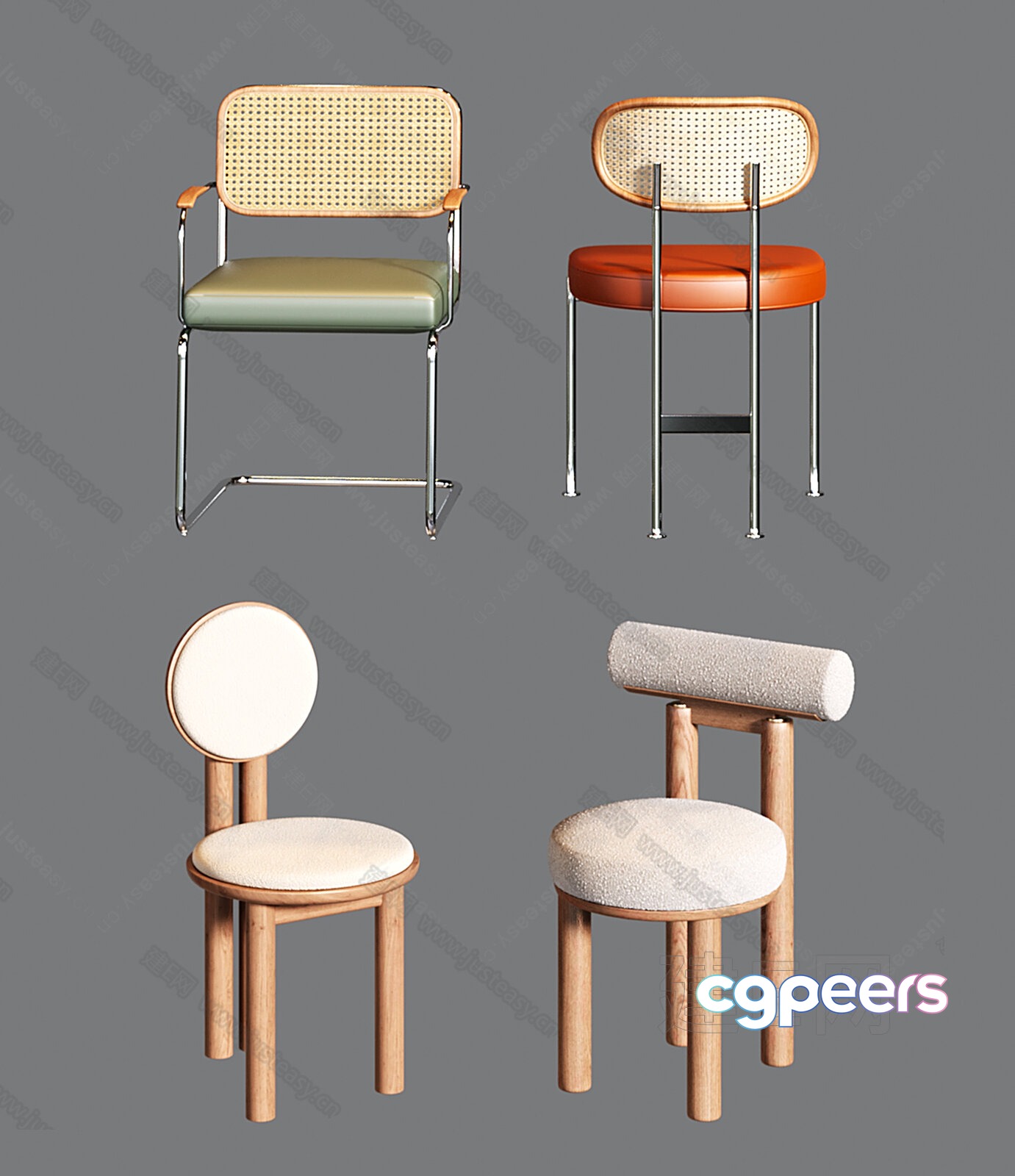 Wooden Chairs 3D Model - 6806 - VRAY Render