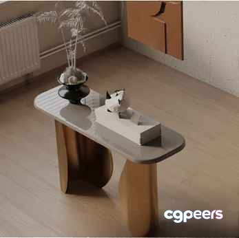 Modern Minimalist Table 3D Model - 15401 - VRAY Render