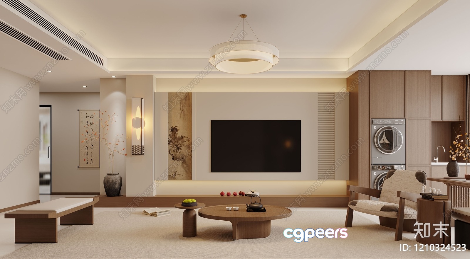 Modern Living Room 3D Model - 1361 - VRAY Render Modern Living Room 3D Model - 1361 - VRAY Render