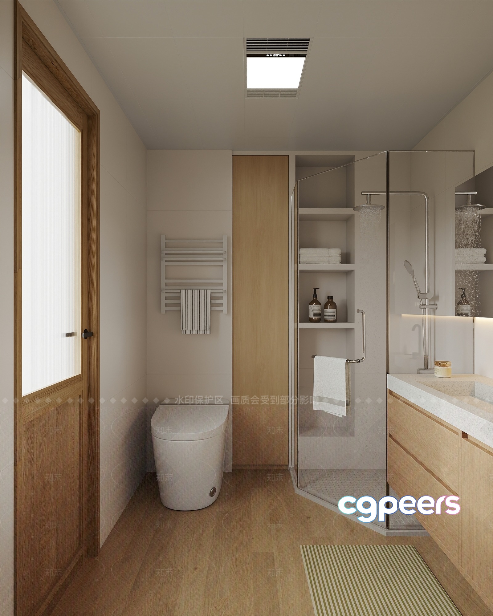 Modern Bathroom 3D Model - 7177 - VRAY Render