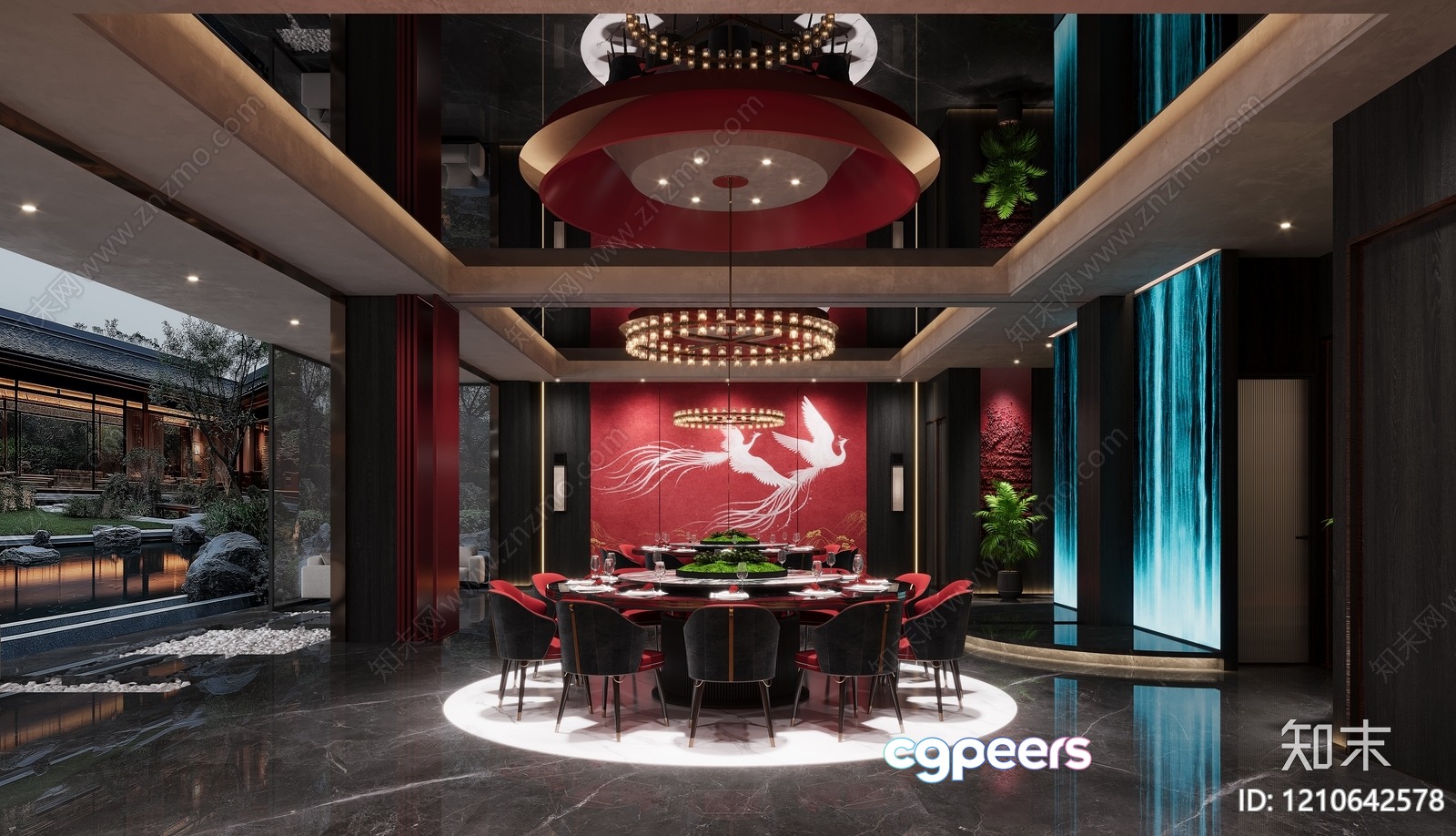 Modern Dining Room 3D Model - 9271 - VRAY Render