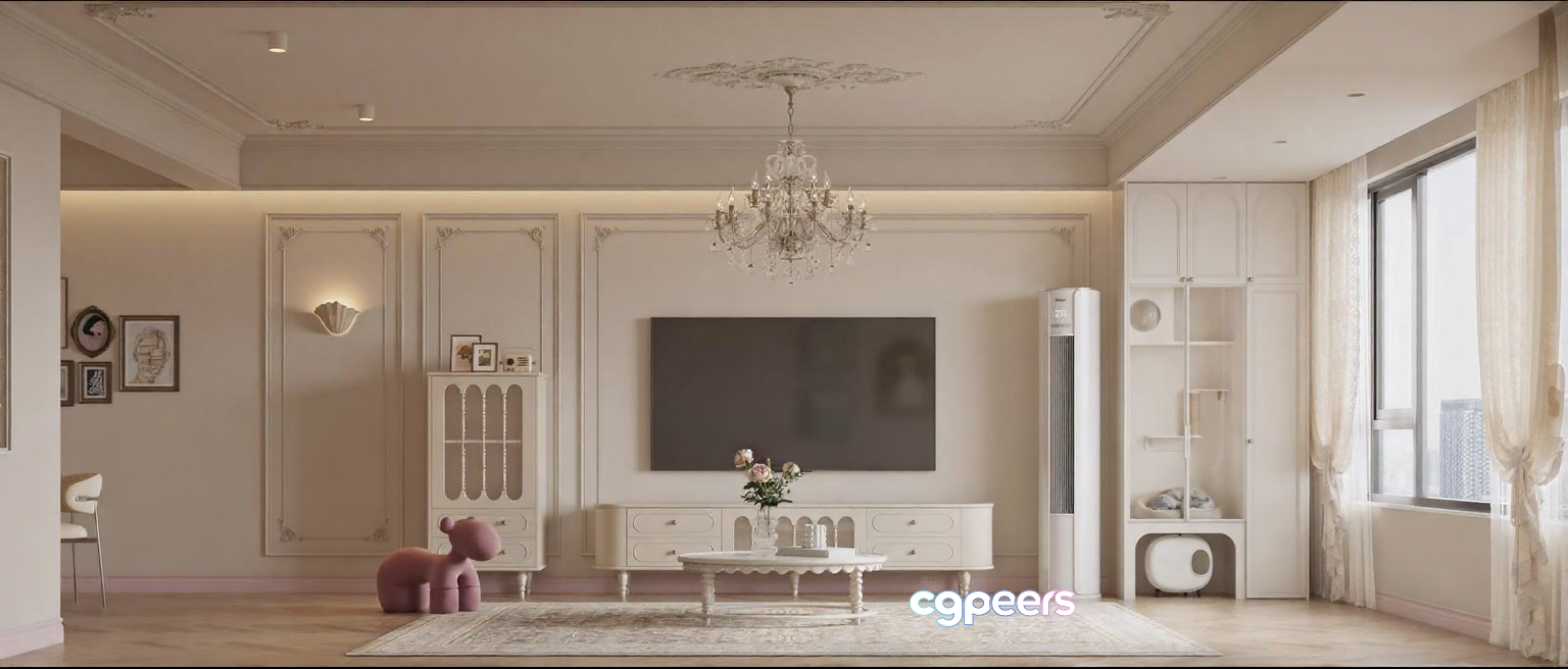 Modern Living Room 3D Model - 7234 - CORONA Render Modern Living Room 3D Model - 7234 - CORONA Render