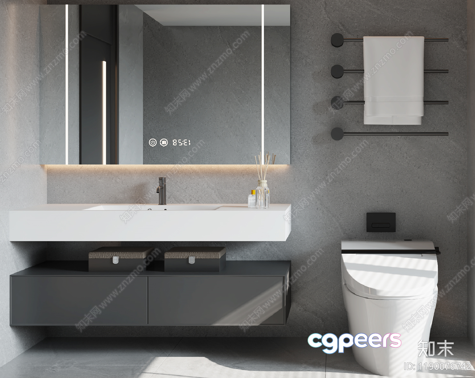 Modern Bathroom Design 3D Model - 15653 - VRAY Render