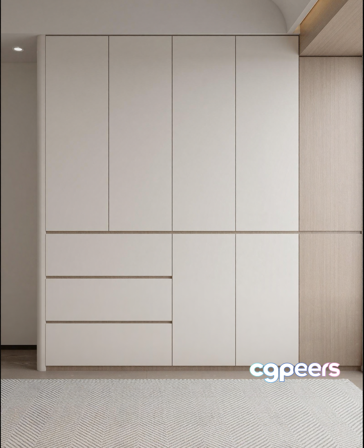 Modern White Wardrobe 3D Model - 1171 - VRAY Render Modern White Wardrobe 3D Model - 1171 - VRAY Render
