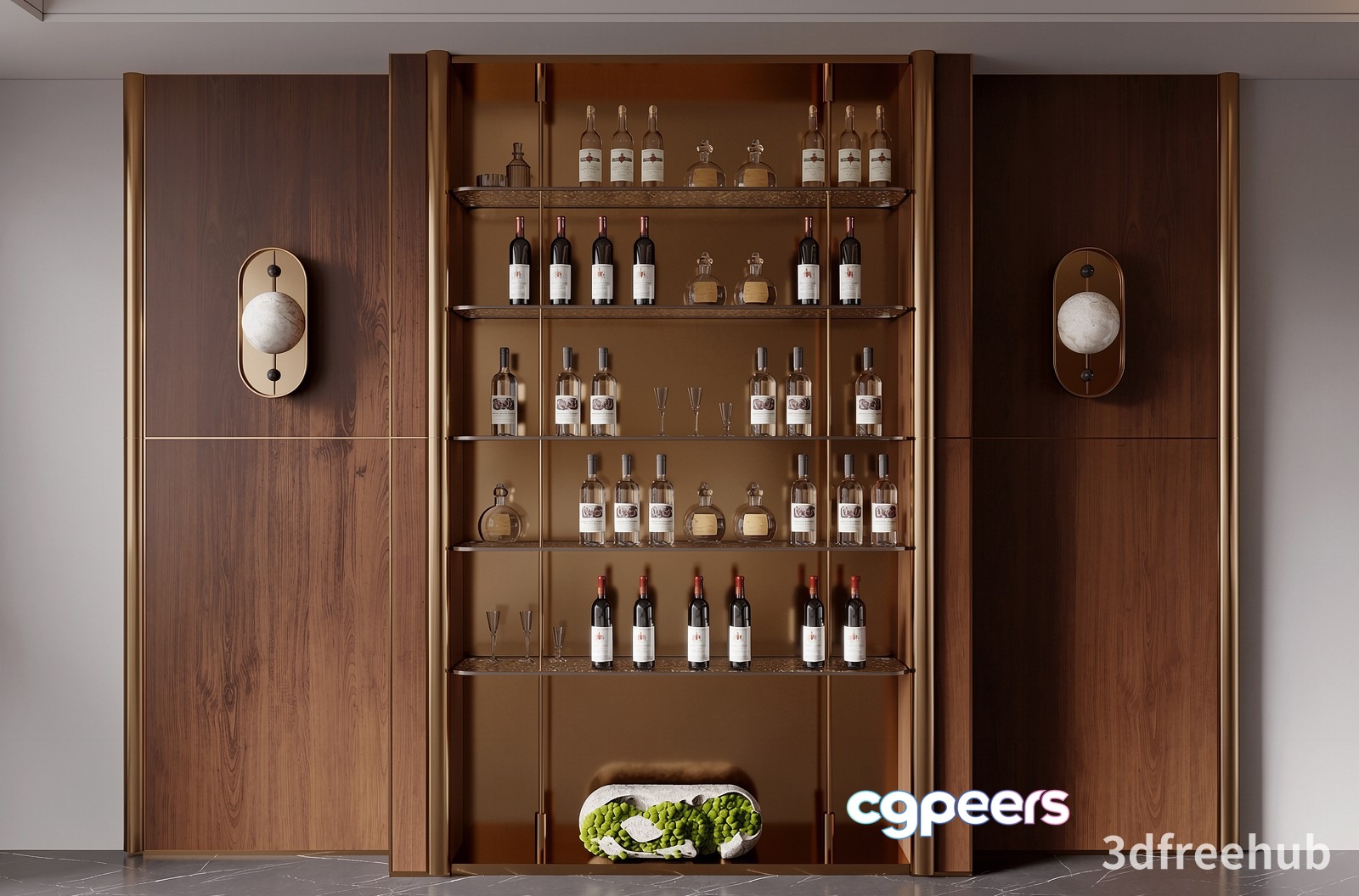 A Wooden Cabinet 3D Model - 20198 - VRAY Render A Wooden Cabinet 3D Model - 20198 - VRAY Render