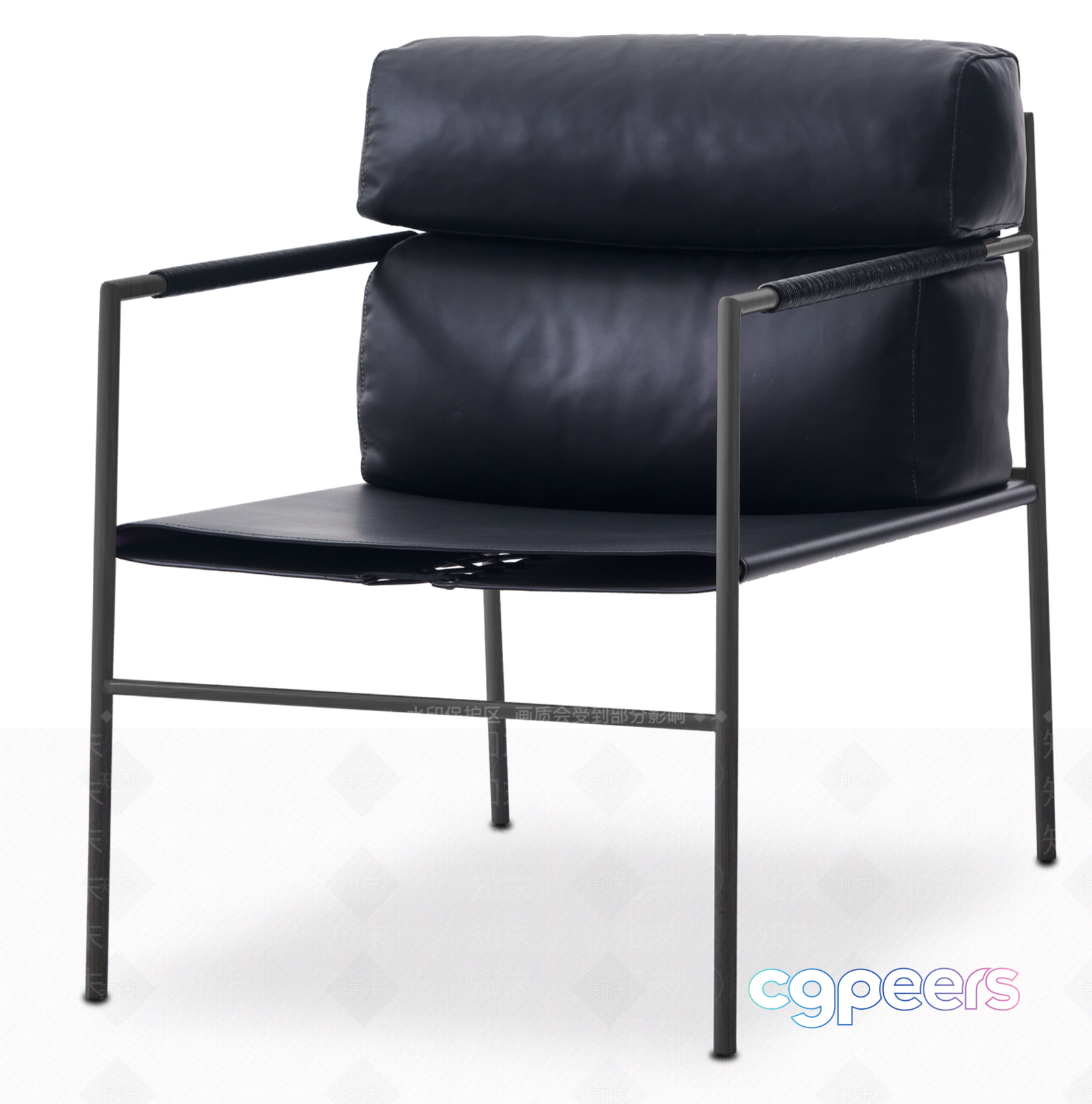 Modern Black Chair 3D Model - 13082 - VRAY Render