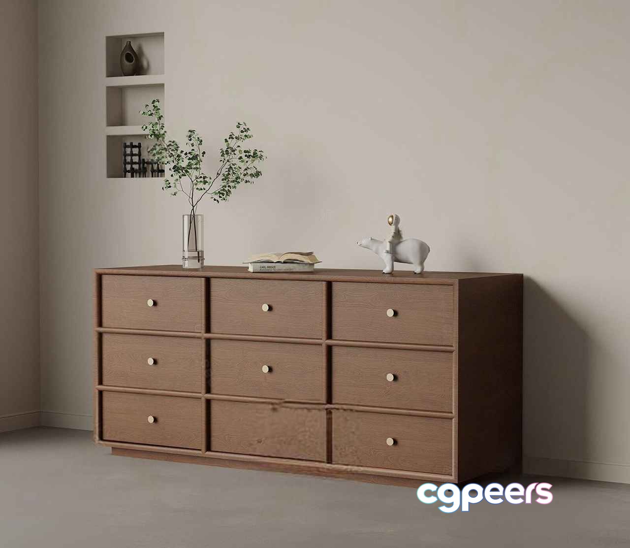 Wooden Dresser 3D Model - 15122 - VRAY Render Wooden Dresser 3D Model - 15122 - VRAY Render