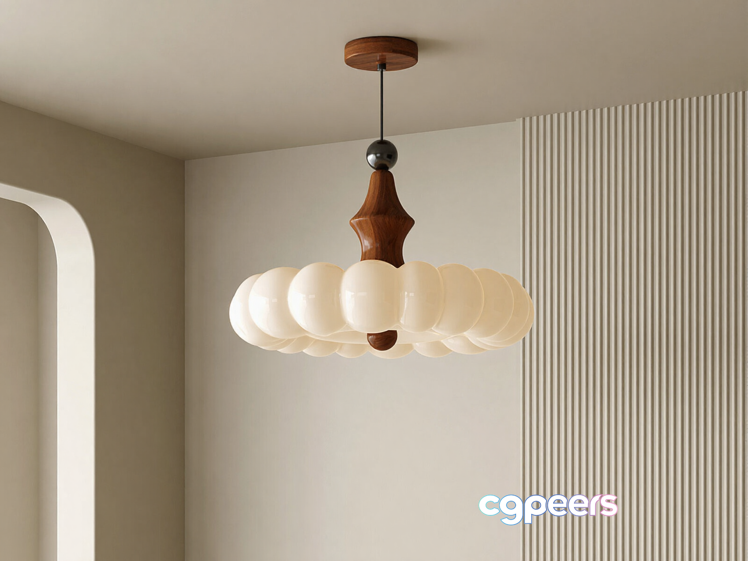 The Image Features A Light Fixture 3D Model - 5693 - VRAY Render