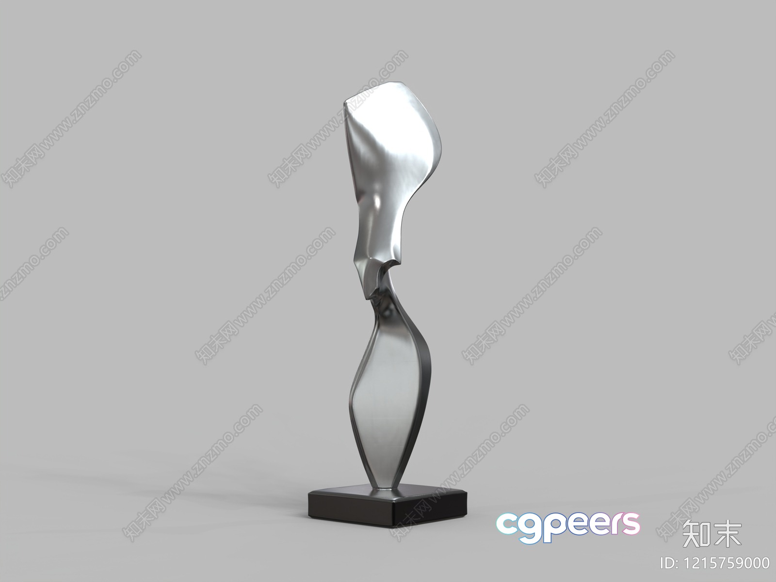 Abstract Metal Sculpture 3D Model - 14498 - VRAY Render Abstract Metal Sculpture 3D Model - 14498 - VRAY Render