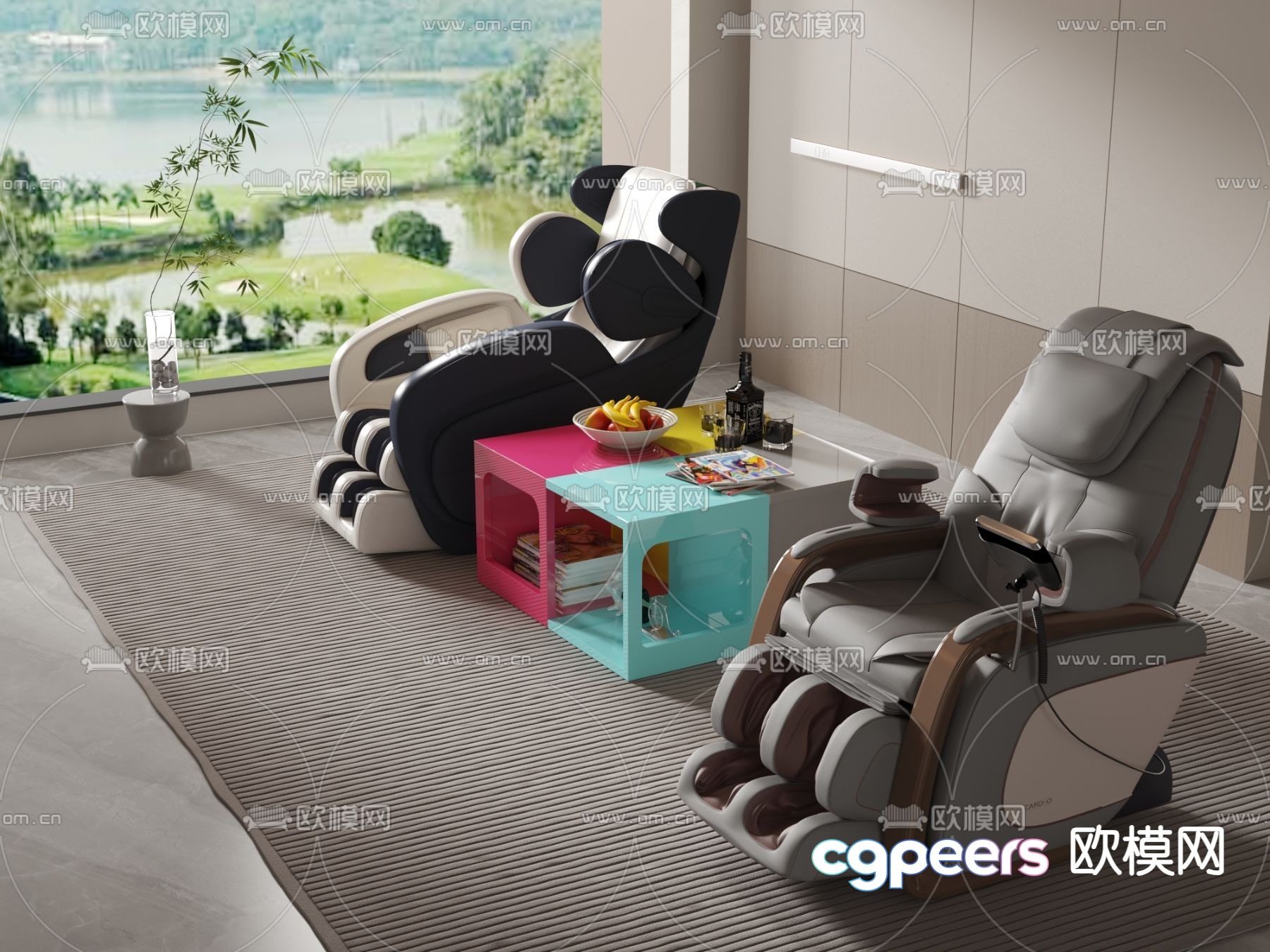 Modern Living Room 3D Model - 9190 - VRAY Render Modern Living Room 3D Model - 9190 - VRAY Render
