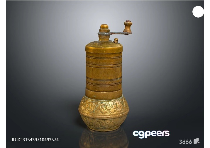 A Vintage Coffee Grinder 3D Model - 3368 - VRAY Render A Vintage Coffee Grinder 3D Model - 3368 - VRAY Render
