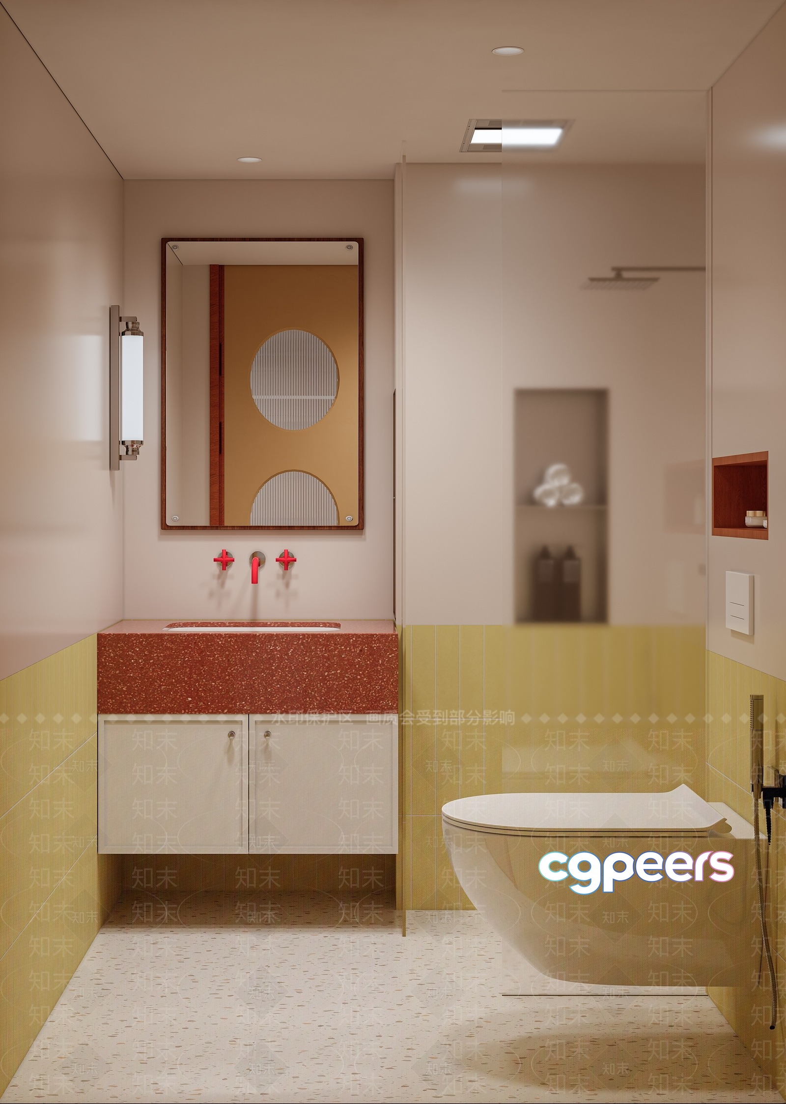 Modern Bathroom Design 3D Model - 4144 - VRAY Render