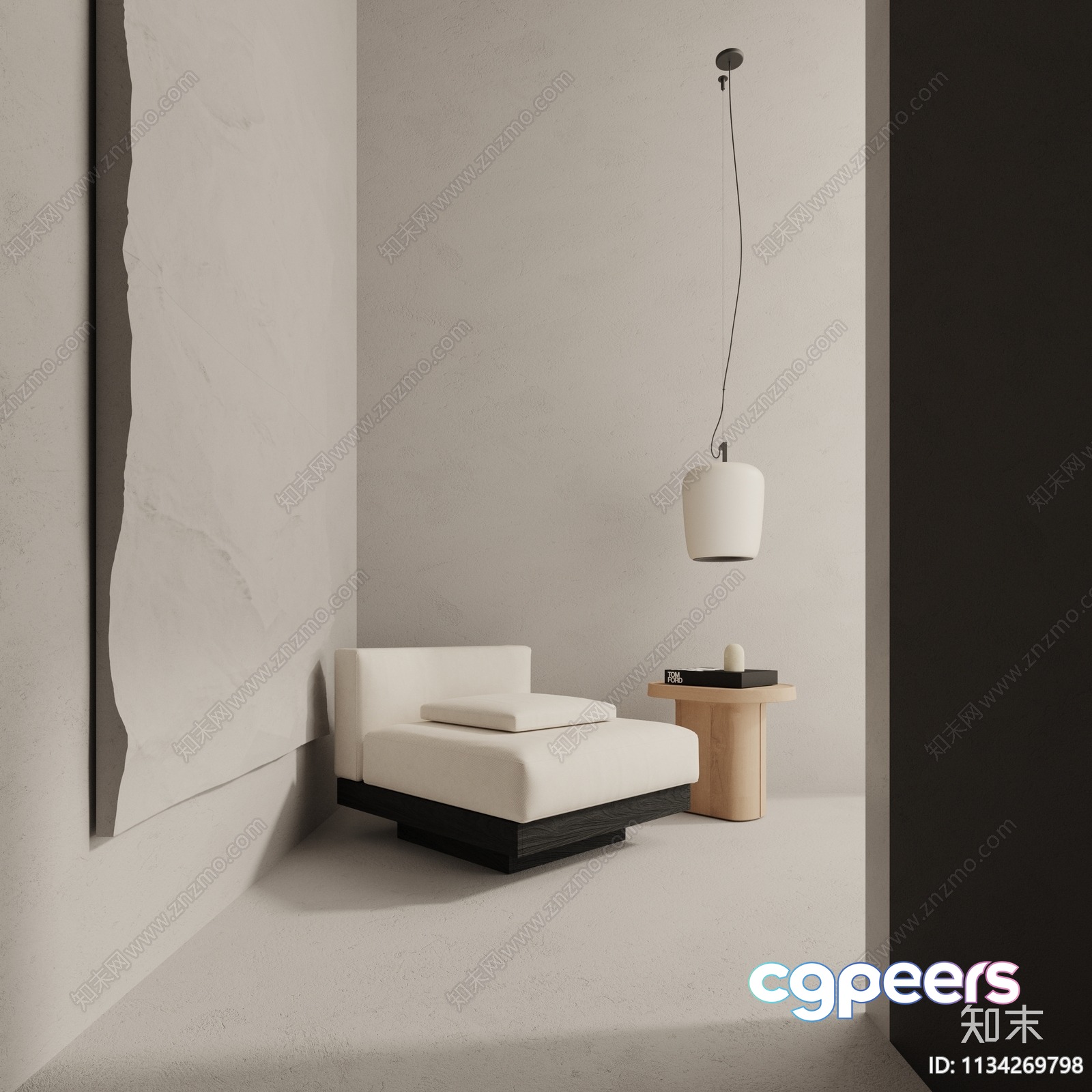 Minimalist Bedroom 3D Model - 16939 - VRAY Render