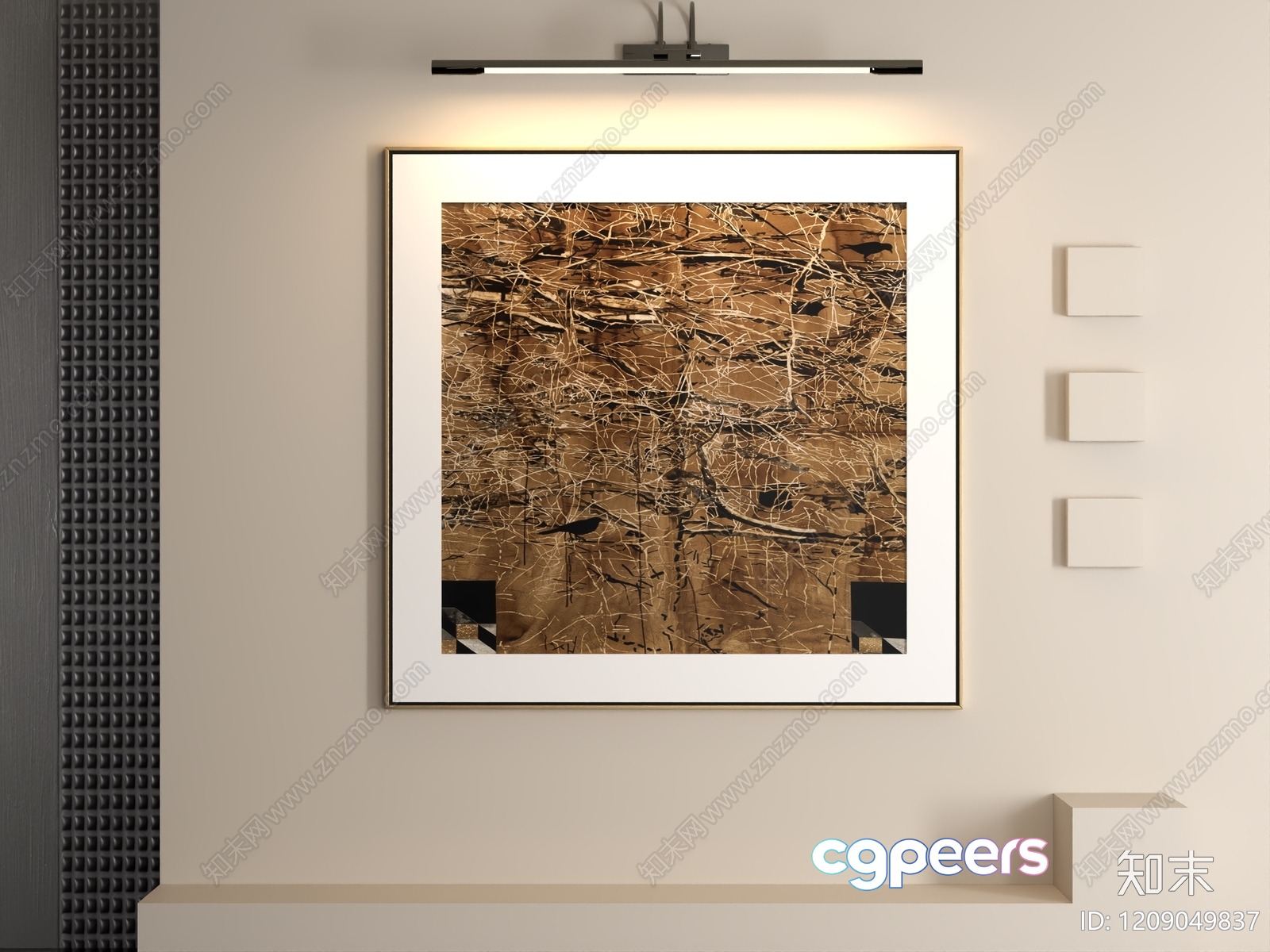Modern Abstract Painting 3D Model - 19052 - VRAY Render Modern Abstract Painting 3D Model - 19052 - VRAY Render