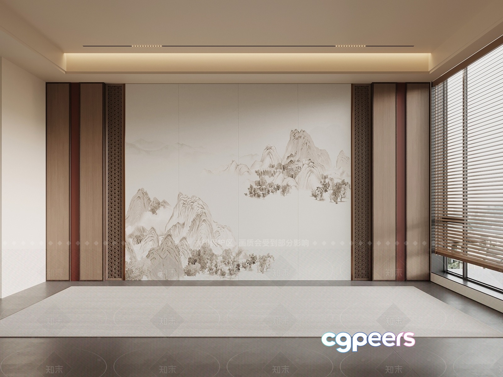 Traditional Asian Room 3D Model - 106 - VRAY Render