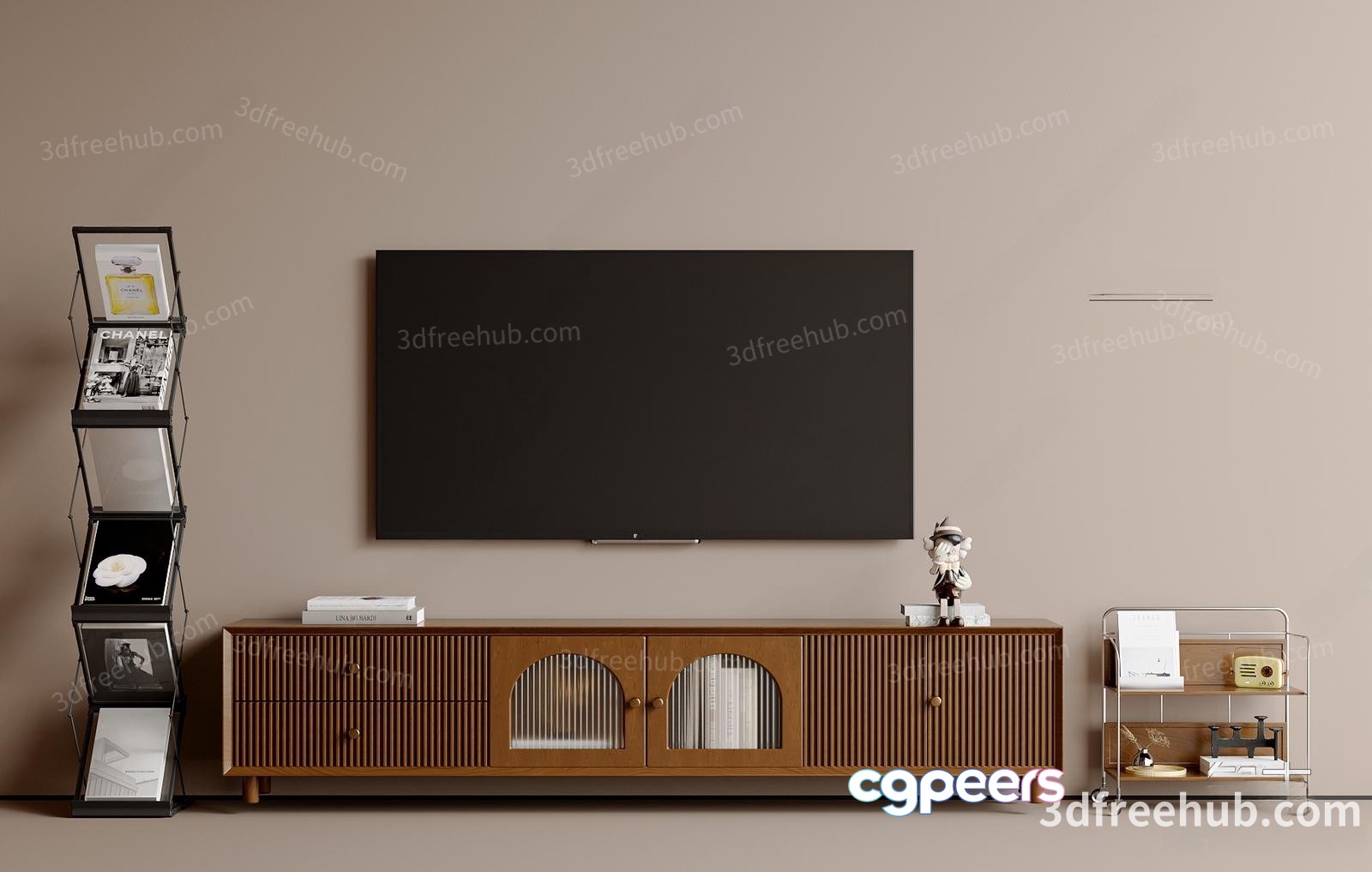 Modern Entertainment Center 3D Model - 20270 - VRAY Render Modern Entertainment Center 3D Model - 20270 - VRAY Render