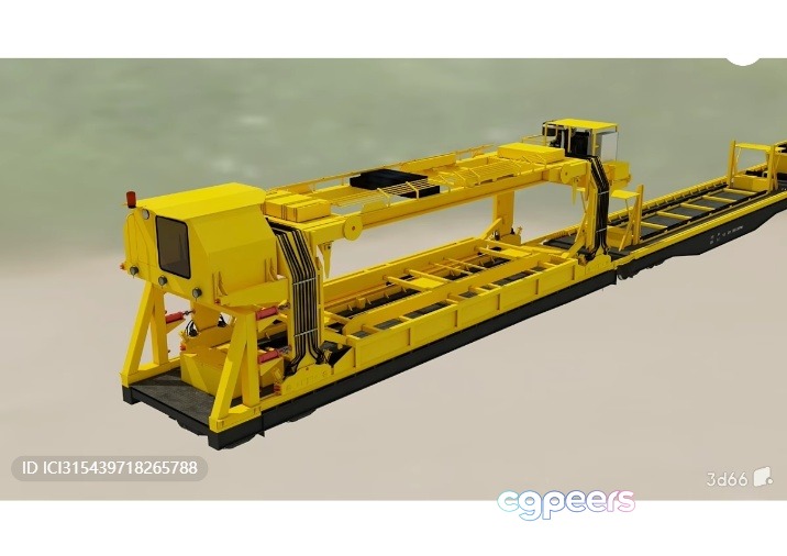 Yellow Metal Machine 3D Model - 7123 - VRAY Render