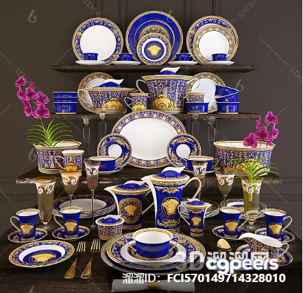 Fine China 3D Model - 799 - VRAY Render